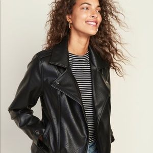 Faux Leather Moto Jacket
